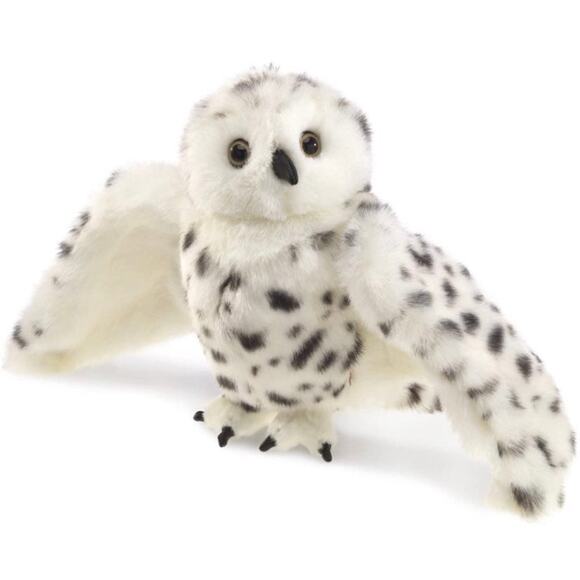 FOLKMANIS Folk Tails Snowy Owl Puppet - Picture 1 of 7
